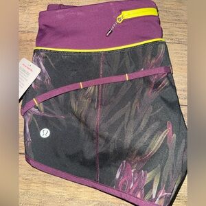 lululemon athletica Women's Purple and Black Athletic Shorts